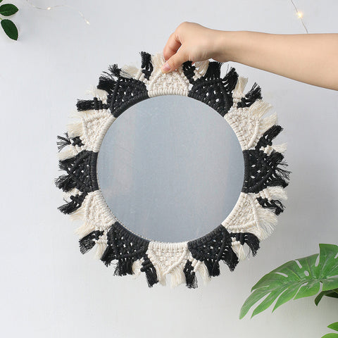 Woven Tapestry Home Accessories Handmade Decorative Mirror