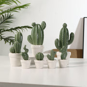 Home Accessories Ceramic Decoration High Temperature Simulation Cactus