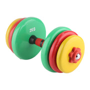 Colorful Removable Non Slip Grip Fitness Gym Home Weight Lifting Hand Dumbbell(20KG)